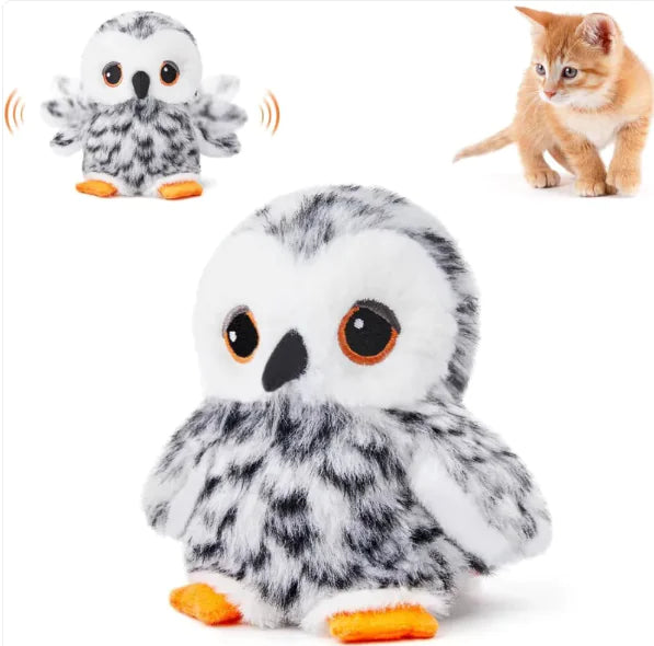 USB Rechargeable Interactive Flapping Bird Cat Toy